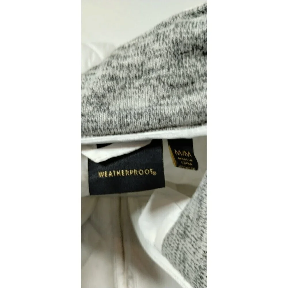 WeatherProof White and Grey and White Lightweight Puffer Athletic Jacket Size‎ M